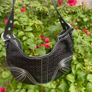 Coach Black Mini Monogram Purse